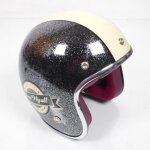 Casque jet moto torx wyatt famous shiny glitter black taille xs