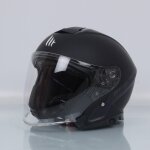 Casque jet mt helmets thunder 3 sv noir mat homme femme taille s