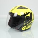 Casque jet one jettone jaune noir homme femme taille xs 53 - 54cm