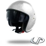 Casque jet up pour homme / femme up taille xl smart glitter white