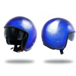 Casque jet up pour homme / femme up taille xxl smart glitter blue
