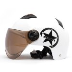 Casque de moto demi - ouvert, taille rglable, quipement de protection pour la tte, unisexe, blanc