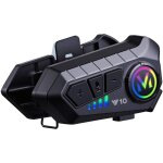 Casque moto intercom 32 h moto casque moto bluetooth int�gr� headset main libre haut - parleurs �couteurs ...