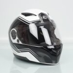 Casque pour moto modulable one outline 2. 0 blanc noir homme femme