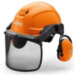 Casque de protection stihl dynamic ergo 0000 888 0808 orange visire grillage snr 28