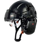 Casque de s�curit� avec visi�re bluetooth oreille muffs snr 26db hard hat avec visi�res mont� oreille ...