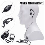 Casque talkie - walkie, �couteur talkie - walkie noir