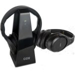 Casque tv cgv hel prelude 2 duo - noir - pose sur l'oreille - 30 m�tres de port�e