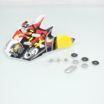 Casquette visi�re de casque cross one bad bully rouge pour moto