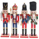 Casse - noisette soldat d�corations de no�l, casse noisette en bois, d�coration de no�l ensemble de classique ...