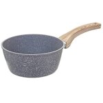 Secret de gourmet - casserole en aluminium de 18 cm avec effet pierre grise ? idale pour une cuisson ...