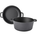 Cocotte taino 6l avec couvercle en fonte  25cm marmite multi - usages cocotte