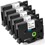 Cassette compatible tze - 231 12 mm, avec ruban brother p - touch tz tze231 12 mm 0, 47 lamin� blanc. ...