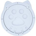 Cat door for screen door, inside door 9x9x0. 4 inch, magnetic flap screen & manually locked two function ...