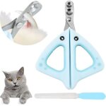 Cat nail clipper with safety guard, 2mm & 4mm conical hole design, pet nail trimmer for kittens and small ...
