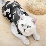 Cat recovery suit, pet protective clothing, alternative electronic collar, post - surgery cat weaning ...