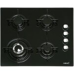 Cata - plaque gaz 4 feux ci 631 60cm verre noir