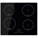 Cata table de cuisson � induction noire 4 zones tactiles