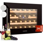 Klarstein - cave a vin encastrable, caves � vin de 57l avec une porte en verre, cave a vins � zone unique, ...