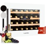 Klarstein - cave a vin encastrable, caves � vin de 57l avec une porte en verre, cave a vins � zone unique, ...