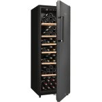 Cave a vin de vieillissement - la sommeliere - ctpne147e - 147 bouteilles - porte pleine - noir