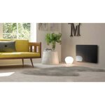 Cayenne - carrera panneau rayonnant en verre noir lcd 1000w - noir