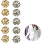 Ccykxa 10 pi�ces boutons dor�s mercerie blazer buttons boutons dor�s de rechange en m�tal bouton � coudre ...
