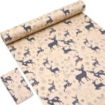 A 10 pice de papier d'emballage cadeau, 76 cm x 50 cm, papier cadeau de nol recyclable imprim avec ...