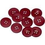 Ccykxa 10pcs boutons  coudre 1 (25mm) rsine ronde plate 4 trous boutons de remplacement pour manteaux ...
