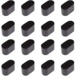 Ccykxa 16x casquette de chaise noir pied table ovale en caoutchouc flexible anti - rayures protection ...