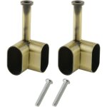 A lot de 2 barres de penderie ovales  90 degrs pour penderie, accessoires de penderie, barre de penderie, ...