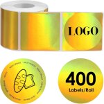Ccykxa 2 pi�ce lot de 400 �tiquettes thermiques rondes 50 mm autocollantes pour imprimante thermique, ...