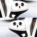 Ccykxa 2 pi�ces autocollants voiture ext�rieur humour sticker voitures mignon smiley autocollant de voitures ...