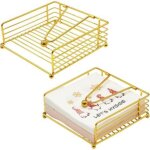 Ccykxa lot de 2 porte - serviettes en m�tal avec barre lest�e - distributeur de mouchoirs pour la cuisine, ...