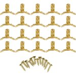 Ccykxa lot de 20 mini charni�res d�coratives en bois avec attaches dor�