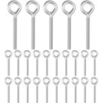 Ccykxa 25 pcs boulons � oeil m6, pour piton � visser inox, vis � anneau de levage en acier inoxydable ...