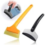 Ccykxa 2pcs grattoir � glace pour voiture, gratte - glace voiture pelle � neige sans trace portable, ...