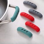 Ccykxa 3 ensembles housses de poign�e en silicone r�sistantes � la chaleur et � l'usure pour casserole ...