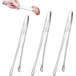 Ccykxa 3 pinces de cuisine en inox 304, lavables au lave - vaisselle, pince barbecue pour griller, plaquer, ...