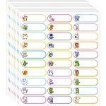 Ccykxa lot de 300 autocollants d'animaux - �tiquettes nominatives imperm�ables, de classification, pour ...