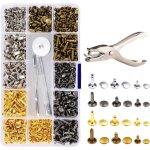 Ccykxa 360 pices pince  rivet mtal 3 tailles double rivet double casquette rivets cuir set 4 couleurs ...