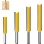 Ccykxa 4 pi�ces 8 mm queue fraise defonceuse, fraise droite, fraise � bois fraise extra - longue, m�ches ...