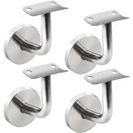 Lot de 4 supports de main courante en acier inoxydable pour rampe d'escalier en bois, main courante pour ...