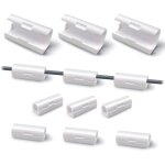 Ccykxa lot de 40 supports de c�bles auto - adh�sifs blancs - clips de rangement de c�bles - clips ronds ...