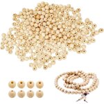 Ccykxa 400 pi�ces 10mm perles en bois rondes en naturel en vrac perles en bois de lotus boule en bois ...