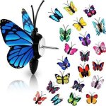 Ccykxa 50 punaises d�coratives papillon 3d - papillon decoration lot de pins color�s pour tableau li�ge, ...