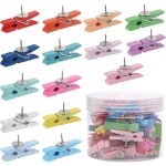 Ccykxa lot de 50 punaises avec pinces en bois pour tableau en li�ge projets artistiques fournitures photo ...