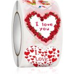 Ccykxa lot de 500 autocollants en forme de c?ur rose de 2, 5 cm pour la saint - valentin