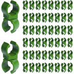 Ccykxa 50pcs connecteurs de pieu de jardin 16 mm clips poteau tente en plastique pour les cadres serre, ...