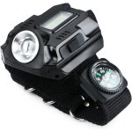 A (65. 26cm)montre bracelet tactique avec lampe torche led cree 1000 lm rechargeable - ccykxa